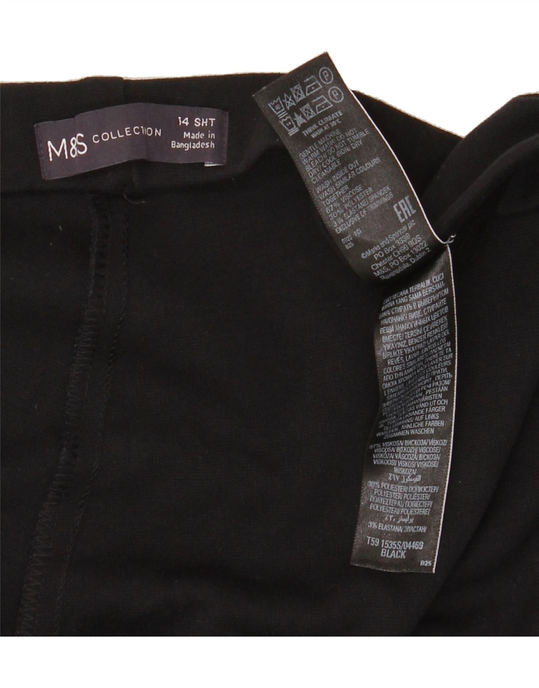 MARKS & SPENCER Womens Tracksuit Trousers UK 14 Medium  Black Viscose Vintage Marks & Spencer and Second-Hand Marks & Spencer from Messina Hembry 