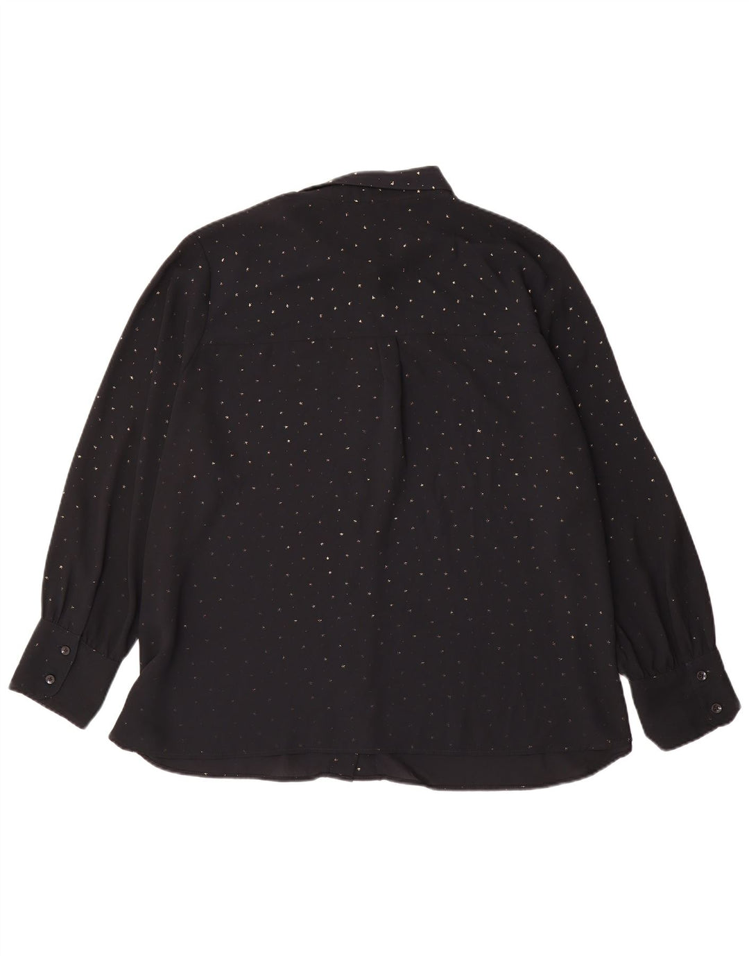 Camicetta camicia da donna Marks & Spencer UK 24 4XL Poliestere maculato nero