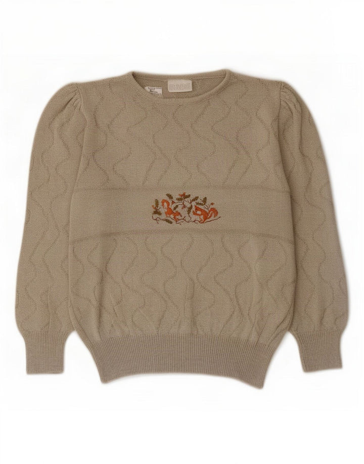 Maglione girocollo grafico da donna Rabe EU 38 Grigio medio a righe