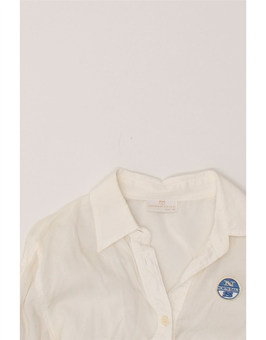 NORTH SAILS Womens Graphic Pullover Shirt UK 12 Medium White Cotton Vintage North Sails and Second-Hand North Sails from Messina Hembry 