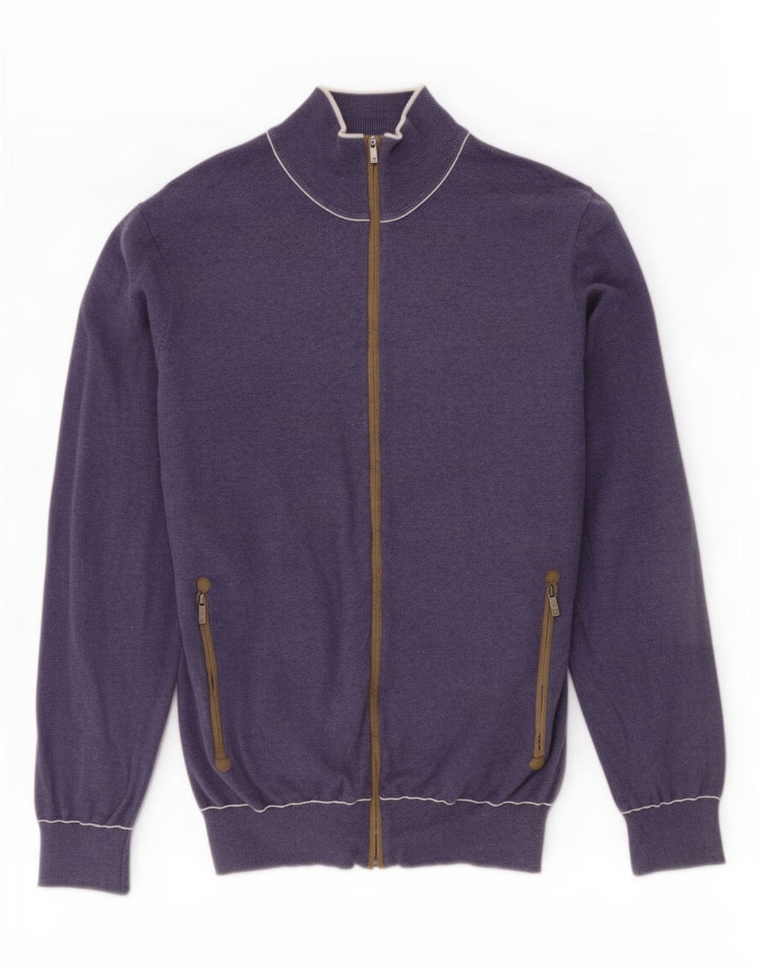 Maglione cardigan da uomo Massimo Dutti in cotone blu navy medio