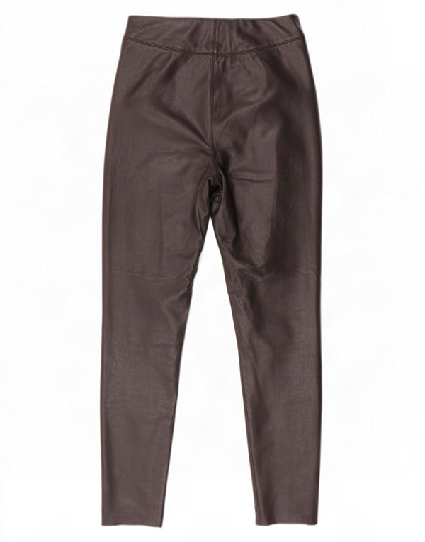 Pantaloni skinny da donna in ecopelle Topshop UK 10 piccoli W26 L28 neri
