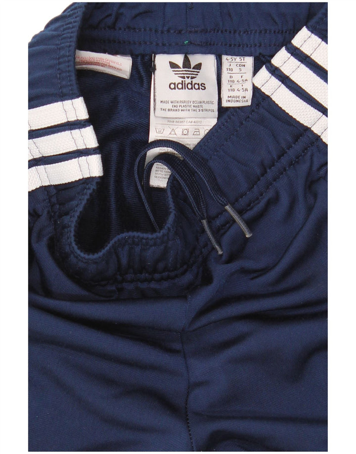Pantaloni da tuta ADIDAS da ragazzo Joggers 4-5 anni in poliestere blu navy