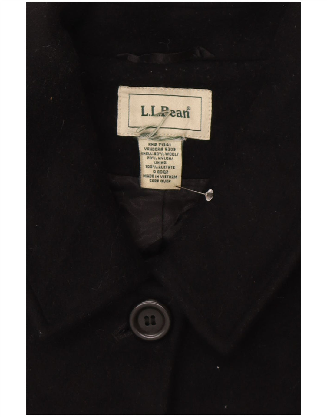 Cappotto da donna L.L.Bean UK 20 2XL Lana nera