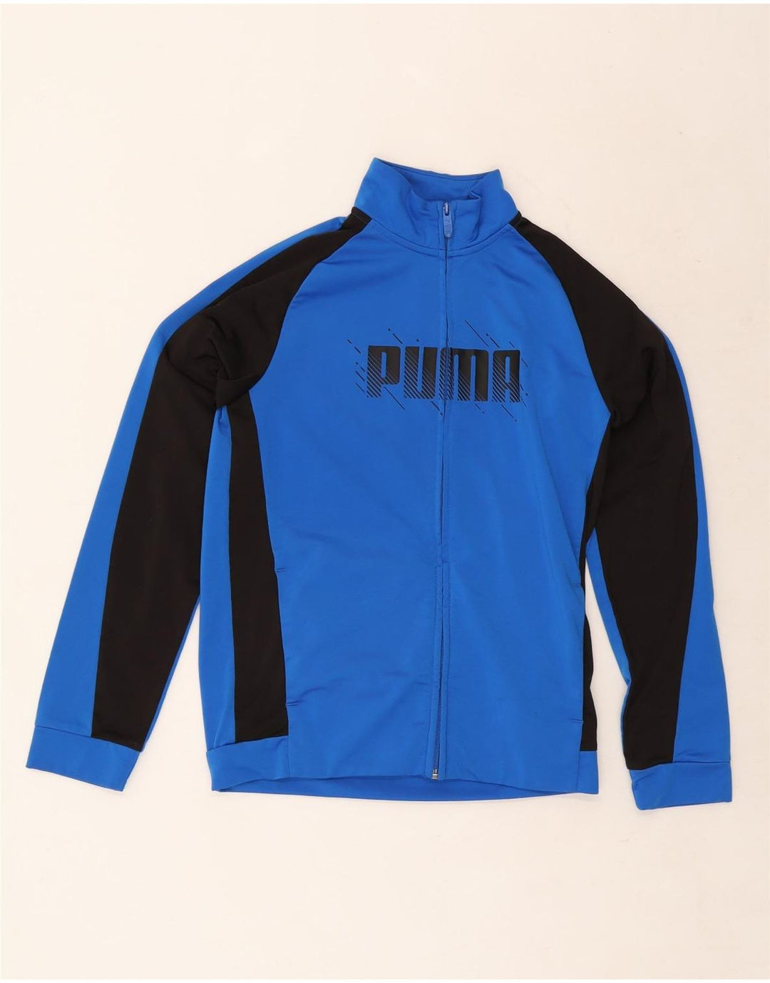 Giacca da tuta grafica da ragazzo Puma 13-14 anni Blu Colourblock