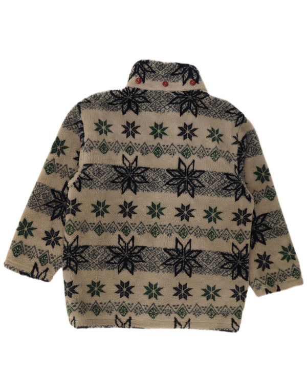 Giacca a vento in pile da uomo Astrolabio UK 38 Beige medio geometrico