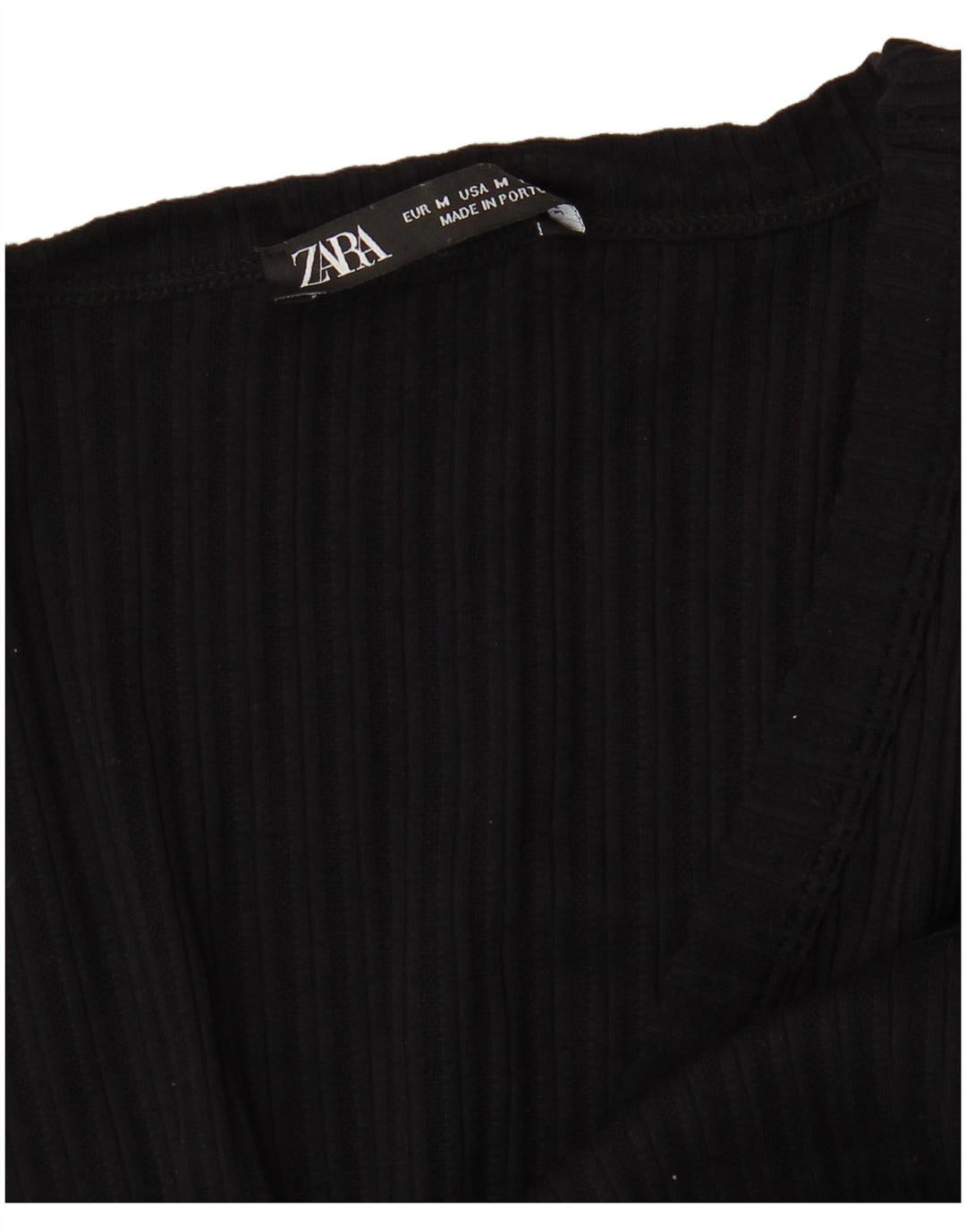 Abito T-shirt Zara da donna UK 14 medio nero