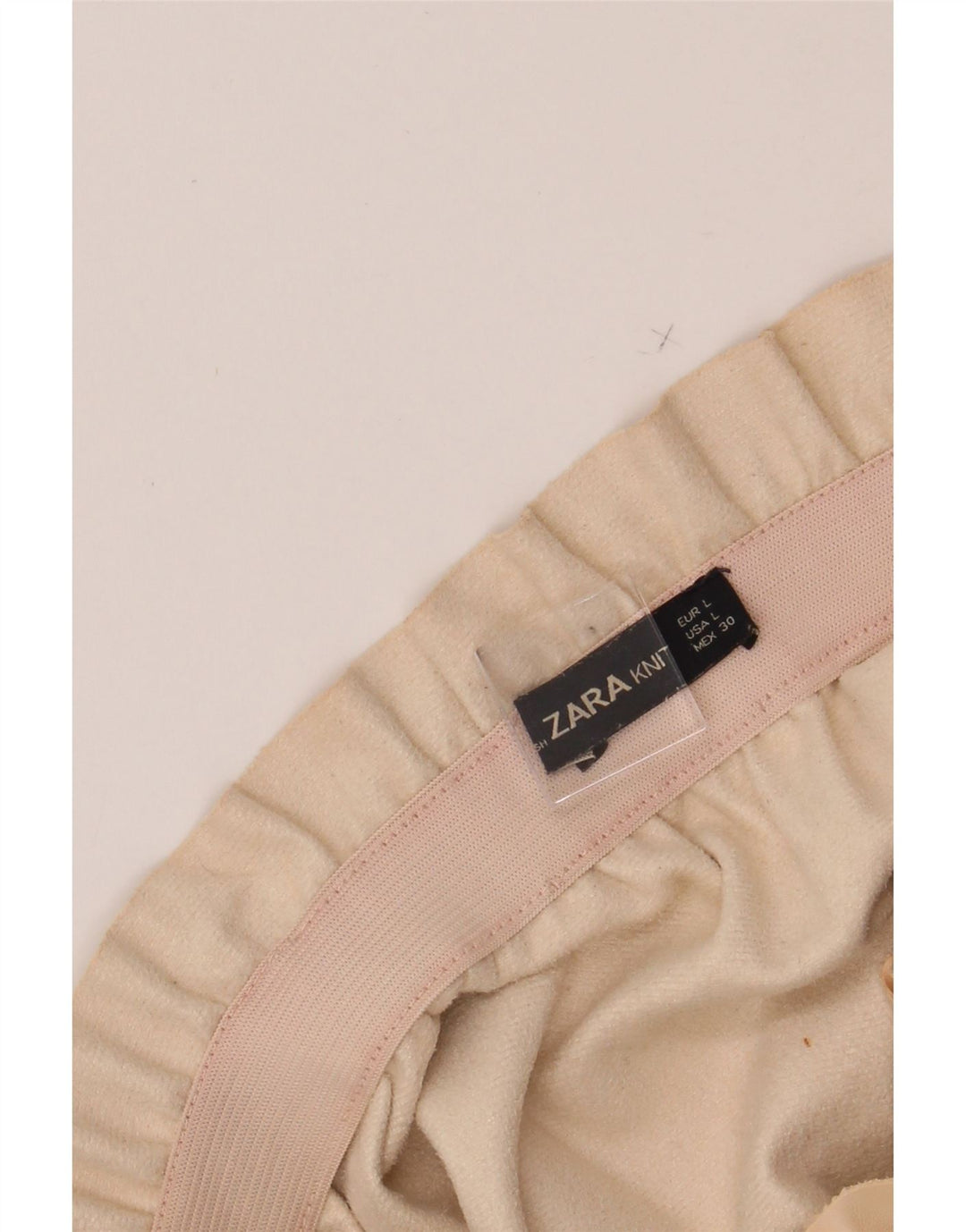 ZARA Womens A-Line Skirt Large W30  Beige Polyester Vintage Zara and Second-Hand Zara from Messina Hembry 