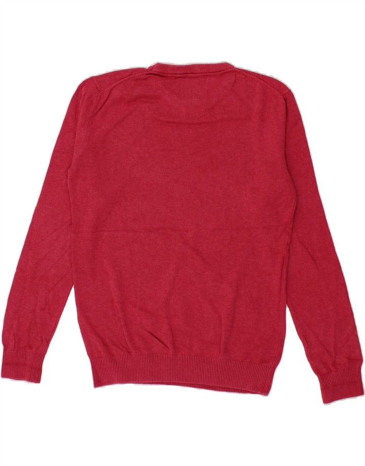 JOULES Mens Crew Neck Jumper Sweater Small Red Cotton Vintage Joules and Second-Hand Joules from Messina Hembry 
