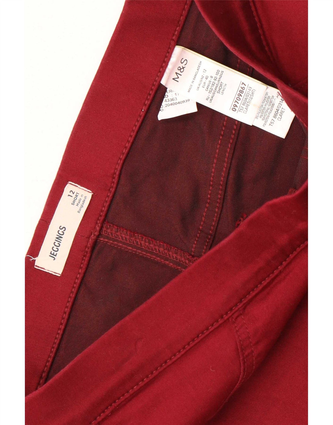 Jeans Jeggings da donna Marks & Spencer UK 12 Medio W28 L26 Cotone marrone