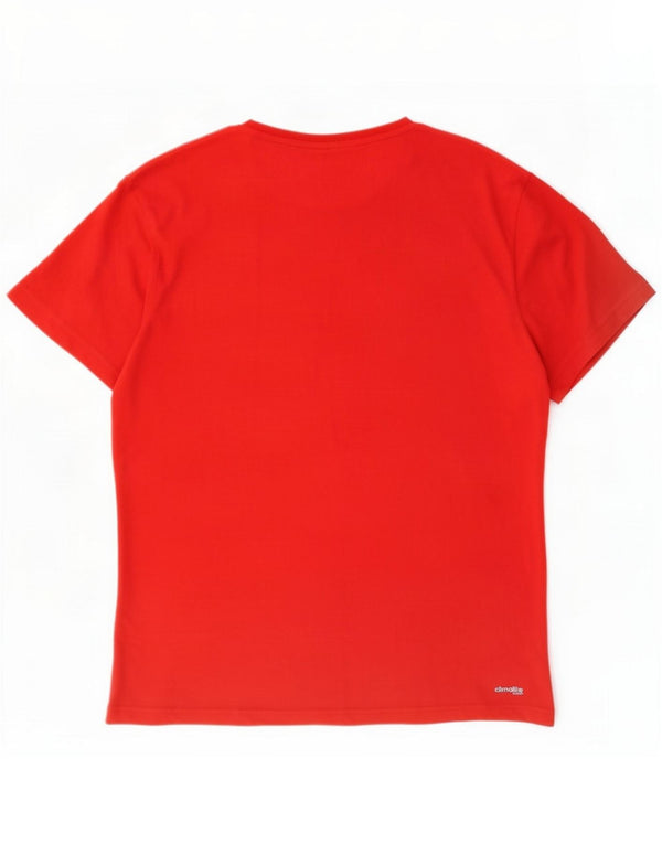 Adidas T-shirt da uomo Top grande rosso cotone