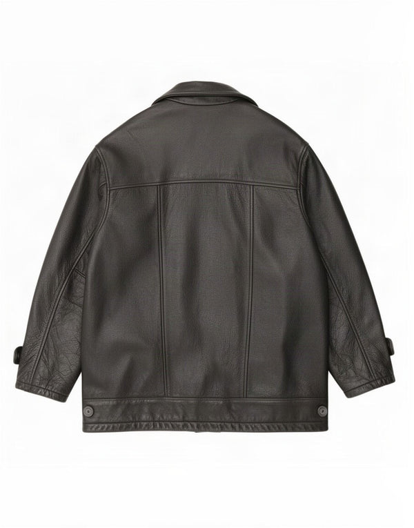 Giacca in pelle da uomo Angelo Litrico XL nera classica