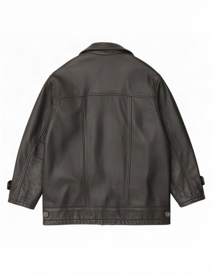 Giacca in pelle da uomo Angelo Litrico XL nera classica