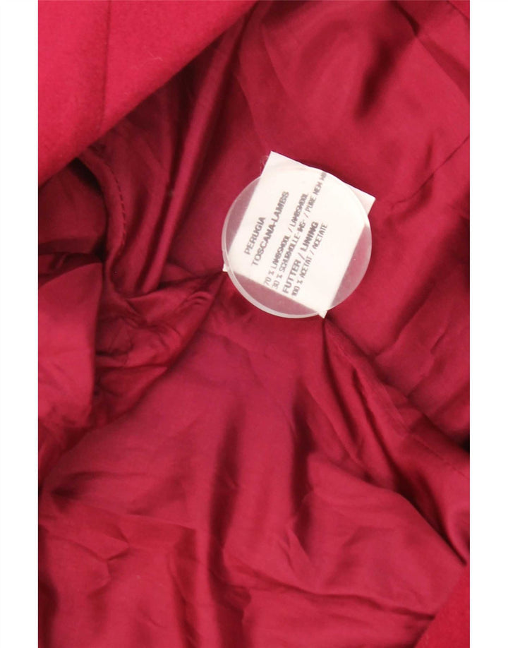 Giacca blazer doppiopetto vintage da donna EU 40 lana d'agnello rossa media