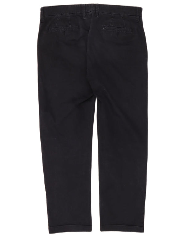 Pantaloni chino dritti da uomo Fay W36 L28 in cotone blu navy