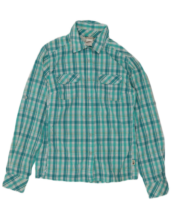 Maglietta da donna The North Face UK 10 Small Green Check Nylon