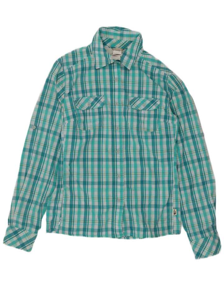 Maglietta da donna The North Face UK 10 Small Green Check Nylon