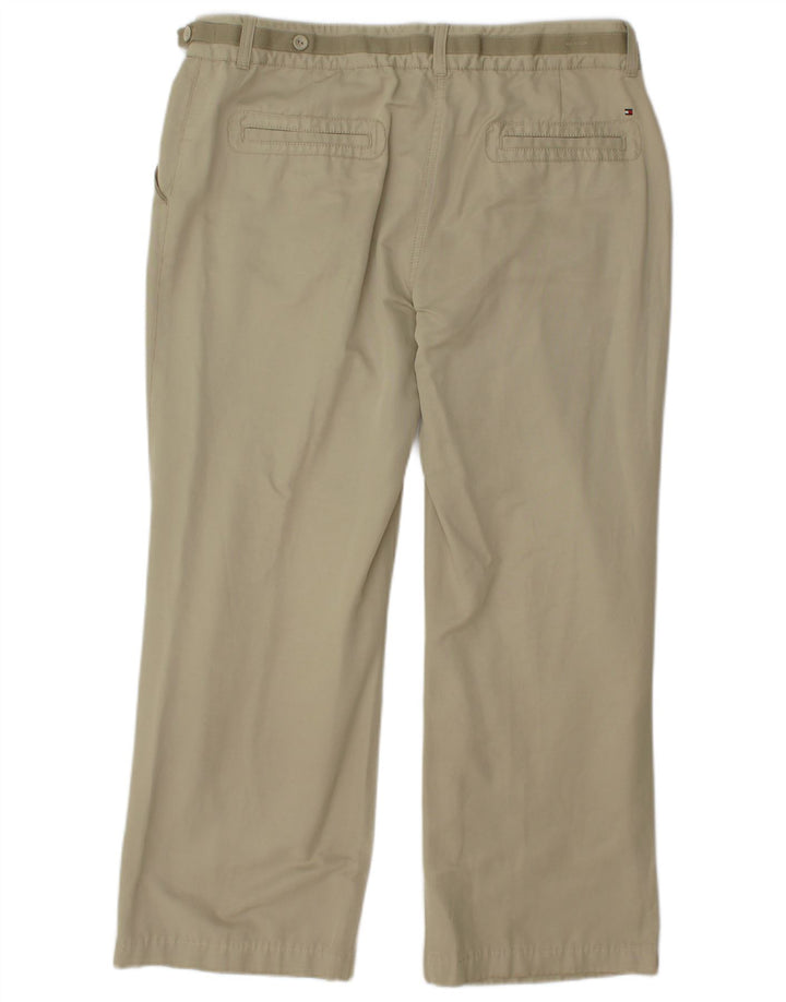 TOMMY HILFIGER Pantaloni casual dritti da donna EU 42 Large W34 L27 Beige