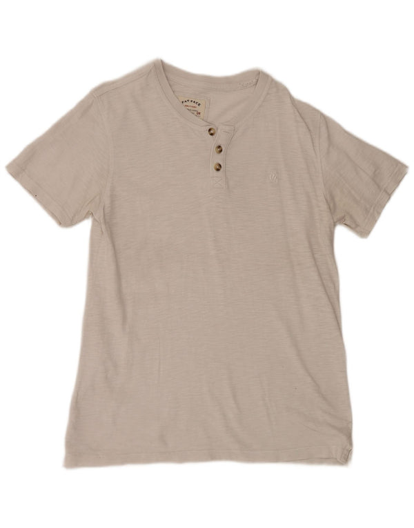 T-shirt da uomo Fat Face Top medio bianco chiazzato