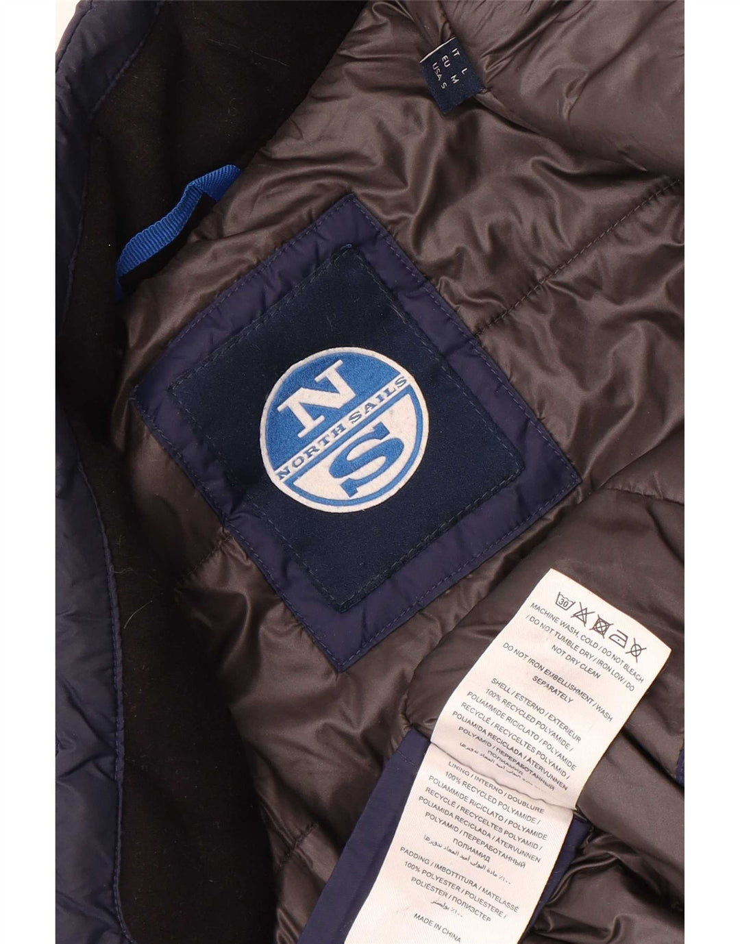 Giubbotto bomber da uomo North Sails UK 38 medio blu navy in poliammide