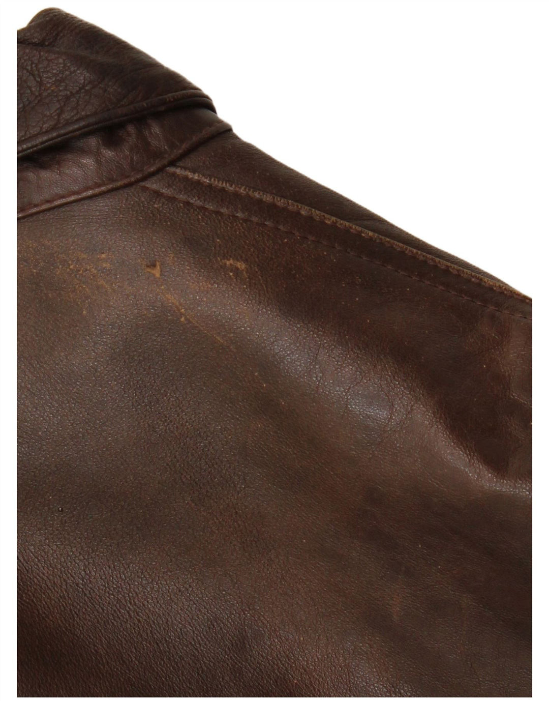 Giacca in pelle vintage da uomo IT 52 XL Marrone