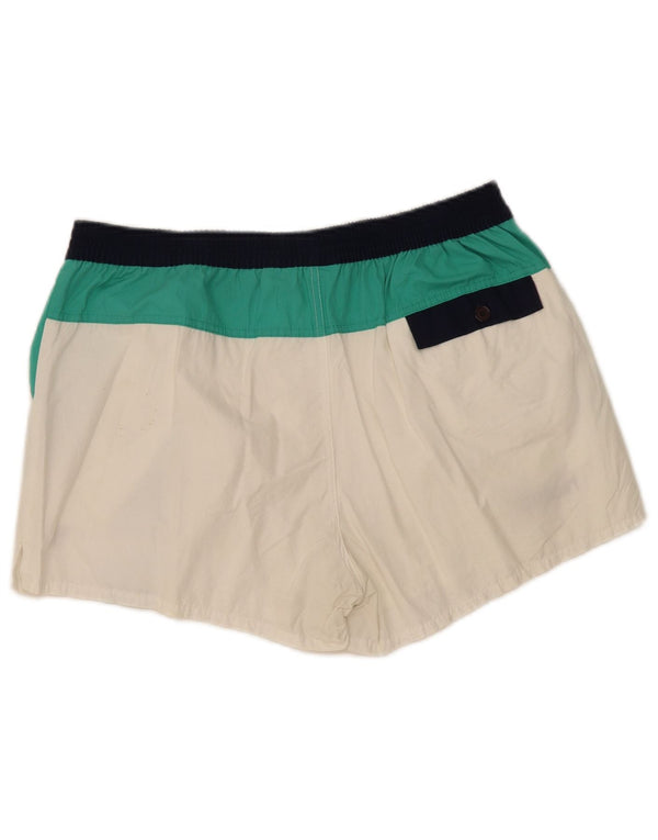 Pantaloncini chino grafici da uomo Hummel XL W38 cotone color block bianco