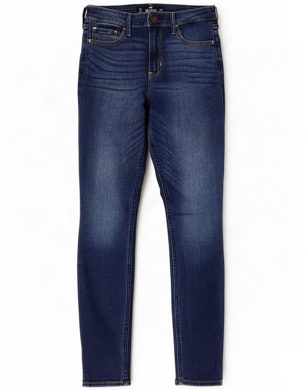 Hollister Jeans super skinny da donna a vita alta US 7 Medium W28 L29 Blu navy