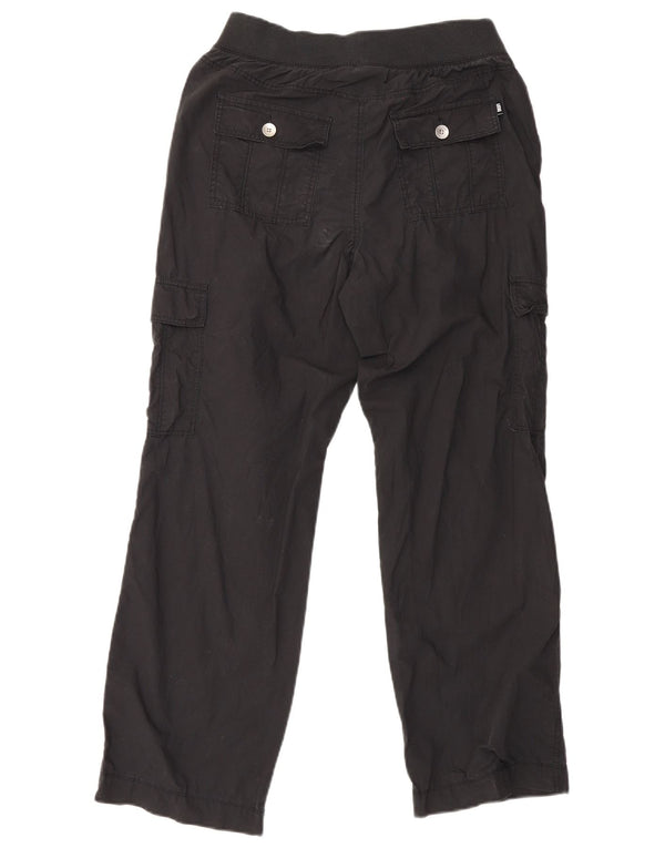 Pantaloni cargo dritti da donna Dkny piccoli W29 L29 cotone nero