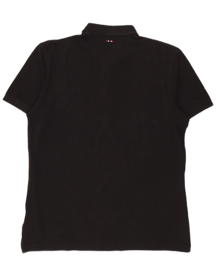 Polo da uomo Napapijri grande in cotone nero