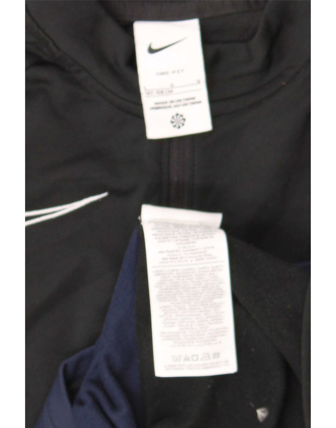 Top della tuta pullover Nike da ragazzo Dri Fit 12-13 anni Large Nera