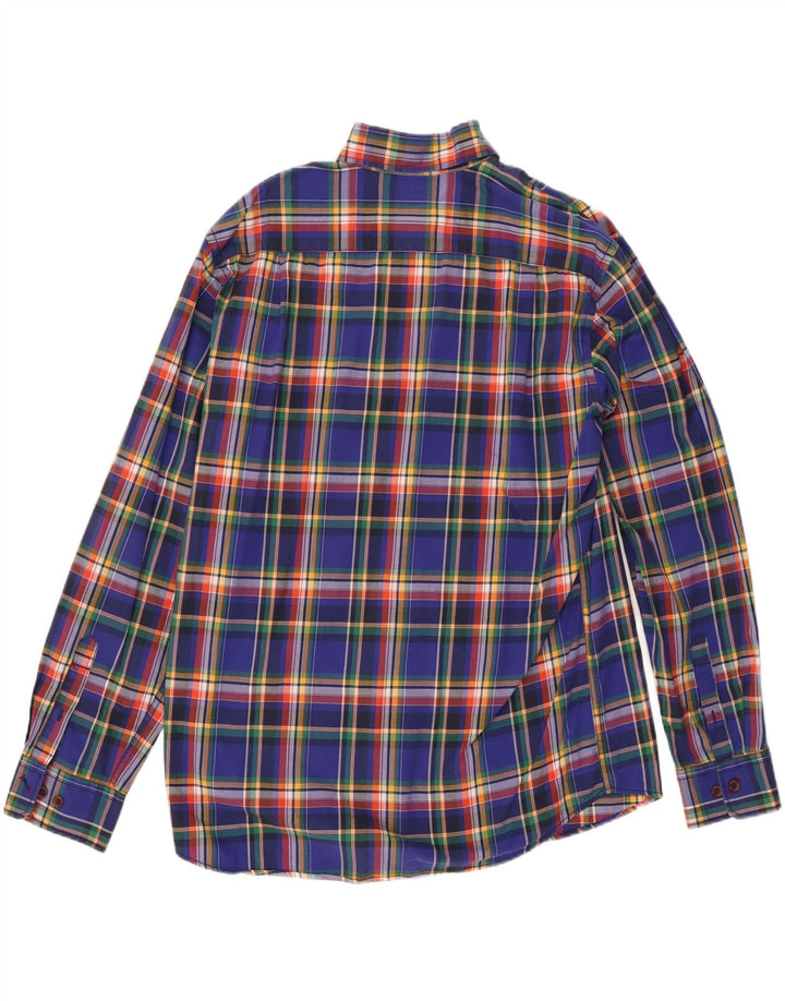 VINTAGE Mens Shirt Size 41/42 Large Blue Check Cotton Vintage Vintage and Second-Hand Vintage from Messina Hembry 