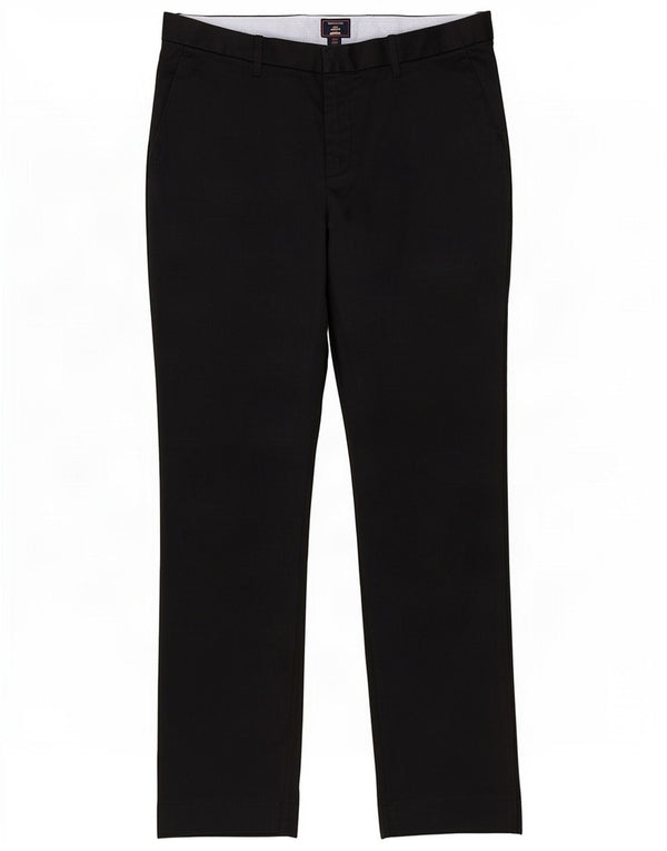 Pantaloni chino dritti kaki da uomo Gap W36 L34 cotone gessato nero