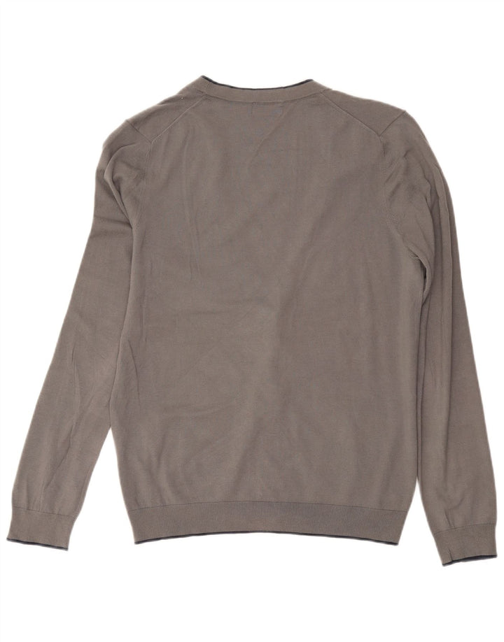 Maglione cardigan da uomo Sisley grande in cotone grigio