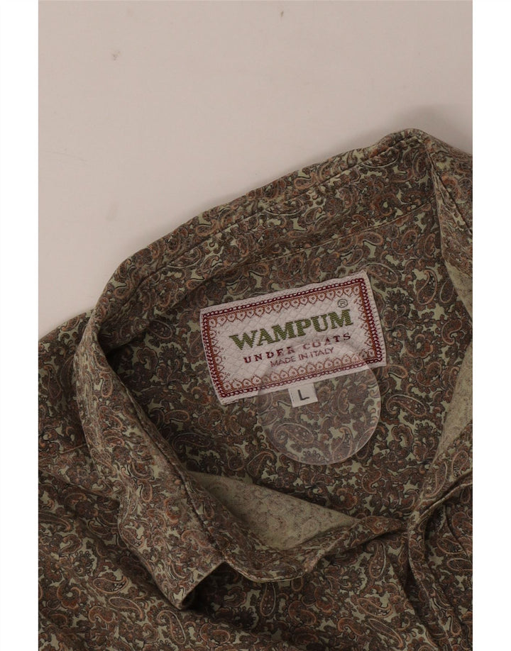 Camicia da uomo Wampum grande kaki Paisley