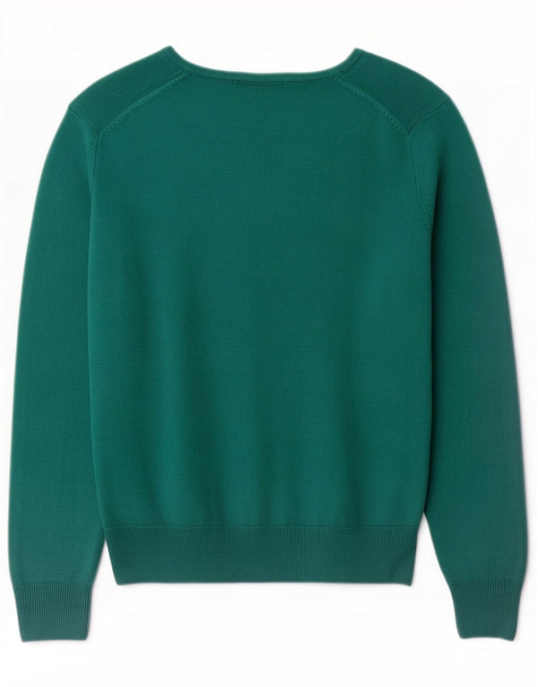Marks & Spencer maglione da donna con scollo a V UK 14 grande acrilico verde