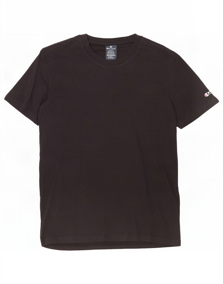T-shirt da uomo Champion Top piccola in cotone nero