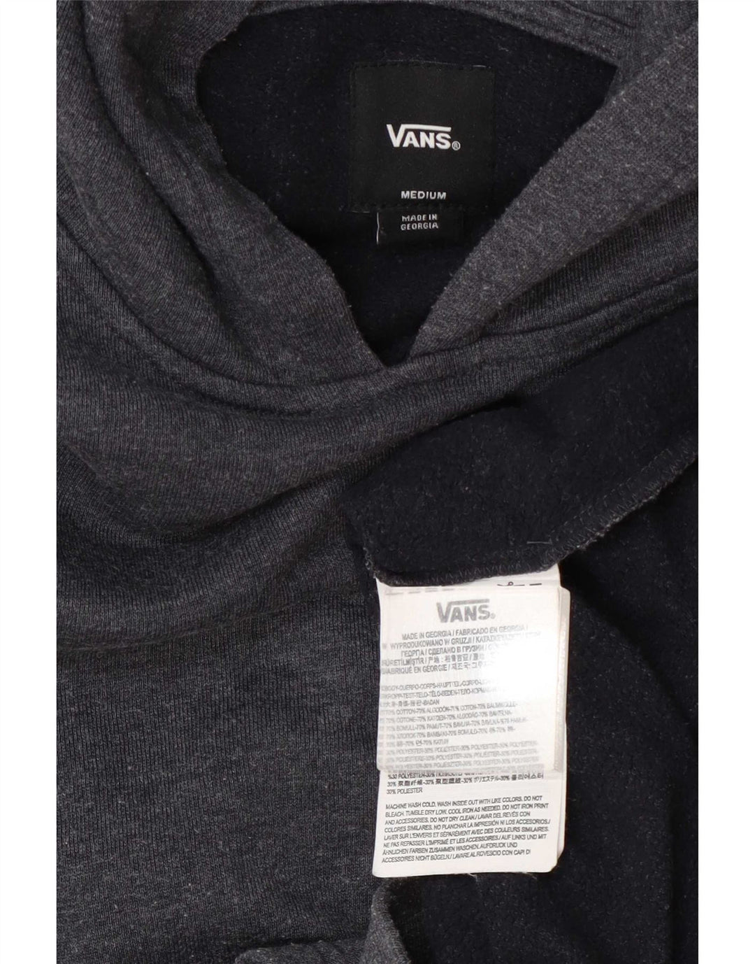 Felpa con cappuccio da ragazzo Vans 10-11 anni in cotone grigio medio