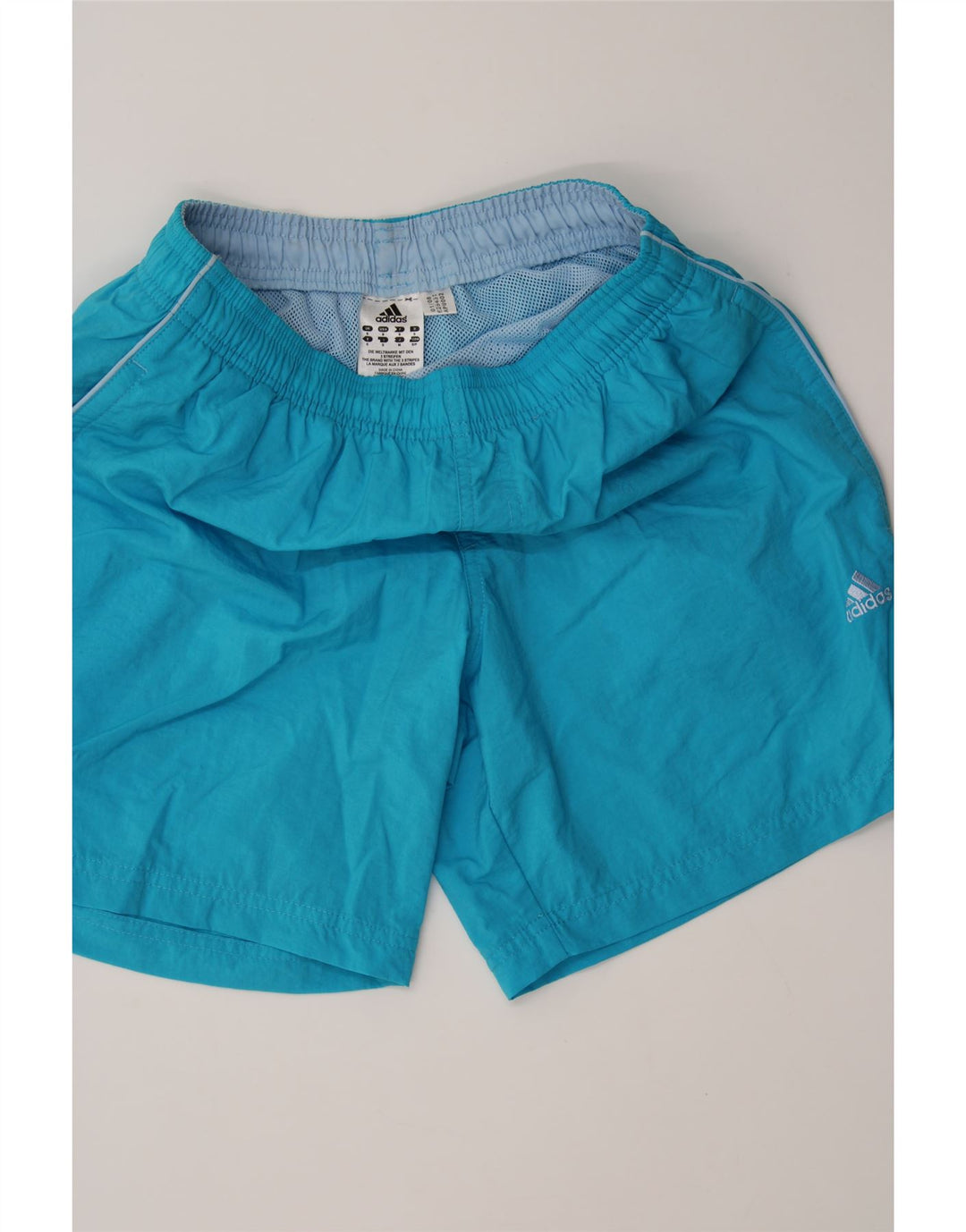 ADIDAS Mens Sport Shorts Small Blue Nylon Vintage Adidas and Second-Hand Adidas from Messina Hembry 