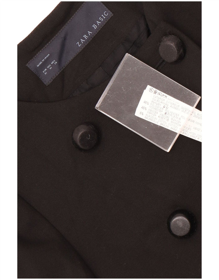 Cappotto doppiopetto da donna Zara UK 12 poliestere nero medio