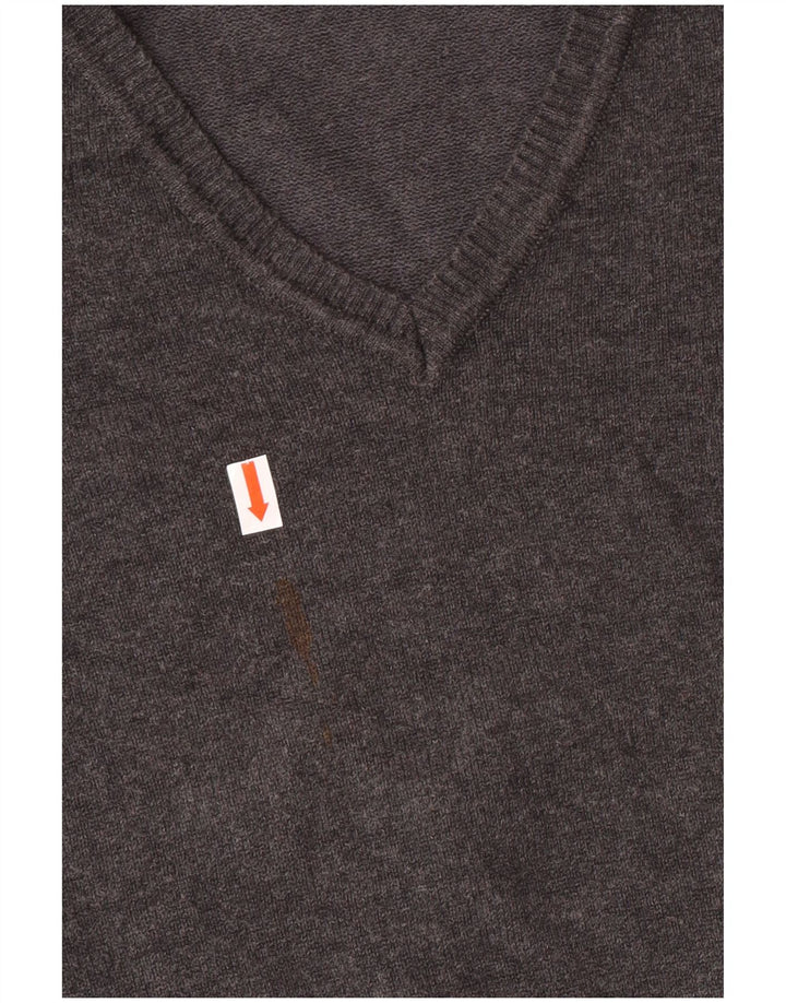 Maglione Zara per ragazzi con scollo a V 7-8 anni piccolo in cotone grigio