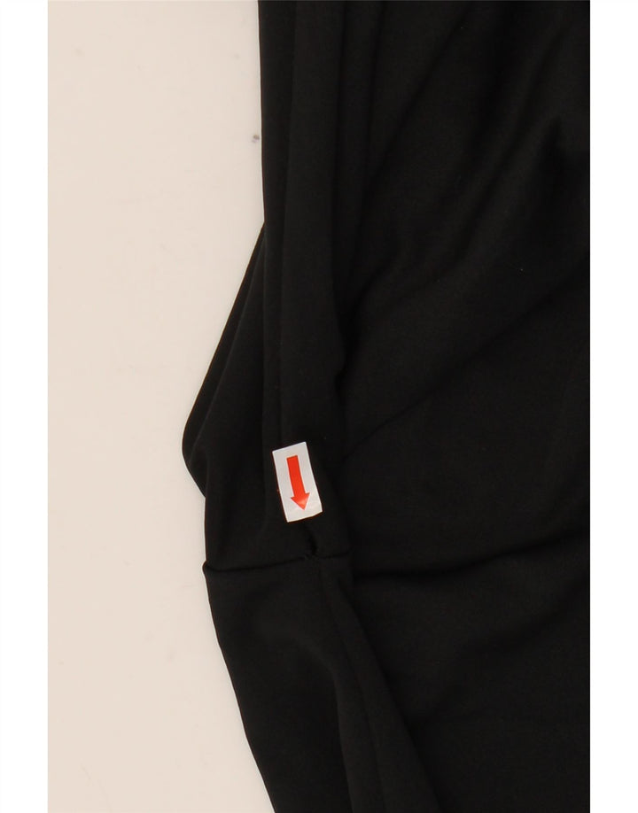 NIKE Top da tuta pullover con zip e collo Dri Fit da donna UK 10 Small Nero