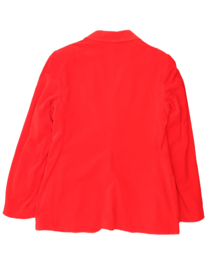 Giacca blazer vintage da donna a 2 bottoni IT 48 XL in cotone rosso