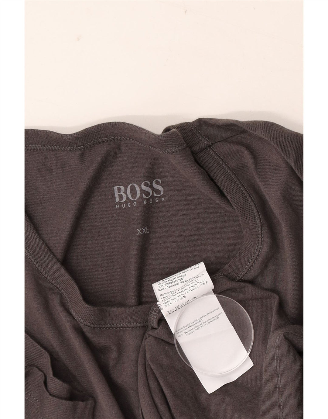 T-shirt da uomo Hugo Boss Top 2XL cotone grigio
