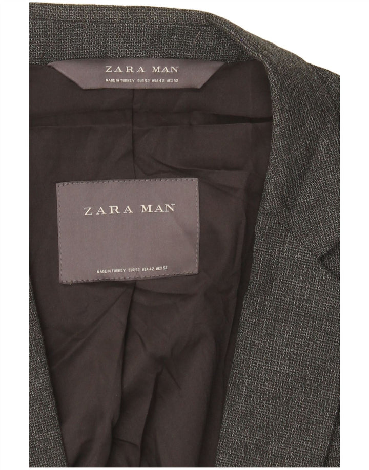 Giacca blazer da uomo a 2 bottoni Zara EU 52 XL grigia