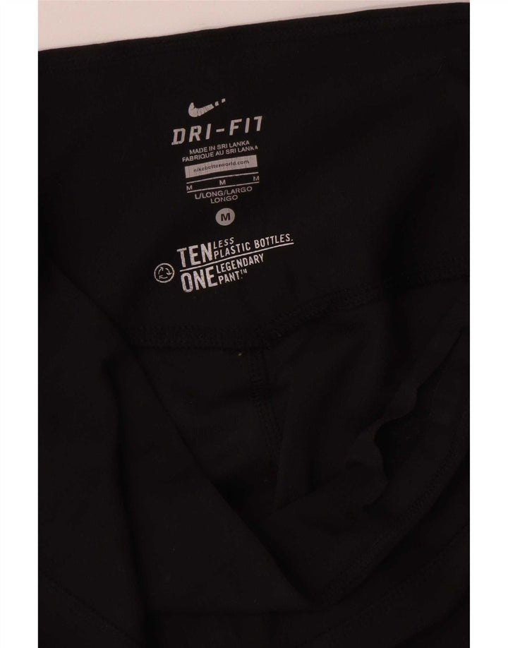 Pantaloni da tuta Nike Dri Fit da donna UK 14 Medium Nero Poliestere