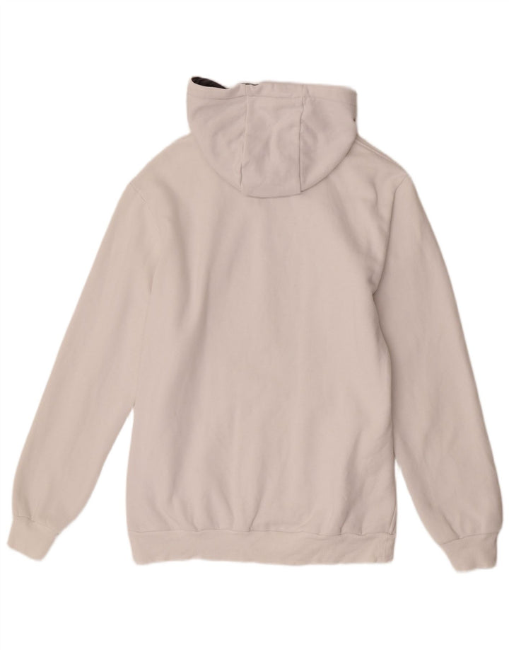 Felpa con cappuccio da uomo con vestibilità grafica regolare Adidas, cotone bianco medio