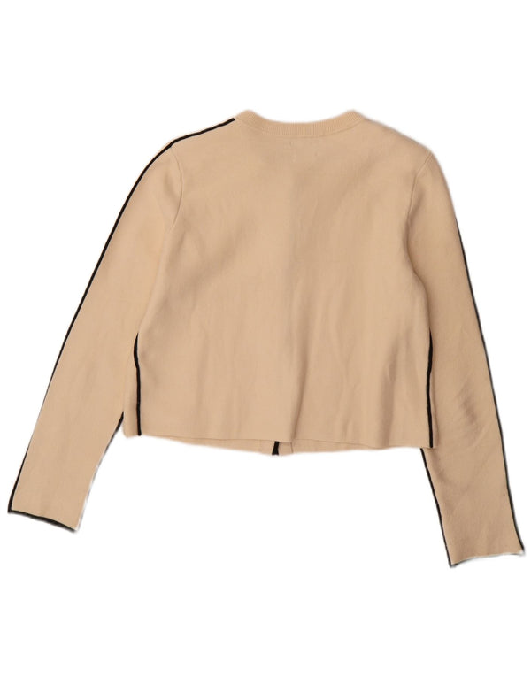 Maglione cardigan corto da donna Massimo Dutti UK 10 piccolo viscosa beige