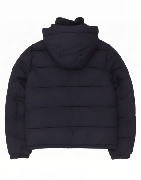 Giacca imbottita con cappuccio da uomo Abercrombie & Fitch UK 42 XL Poliestere blu navy