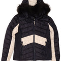 Giacca imbottita con cappuccio da donna Superdry UK 14 Large Blu Navy Colourblock