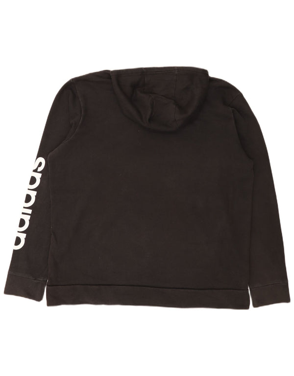 Felpa con cappuccio grafica da uomo Adidas XL nera